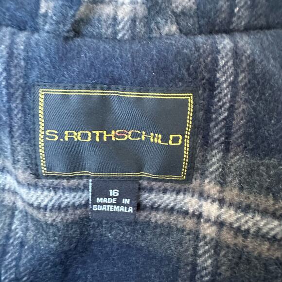 S. Rothschild Women’s Wool Toggle Coat - Size 16 - Charcoal Gray - Picture 2 of 9